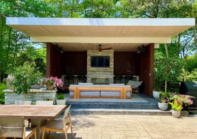 Outdoor Living Room with TV
