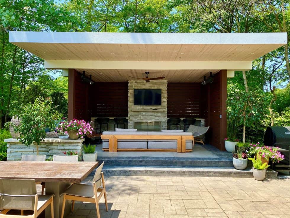 Outdoor Living Room with TV