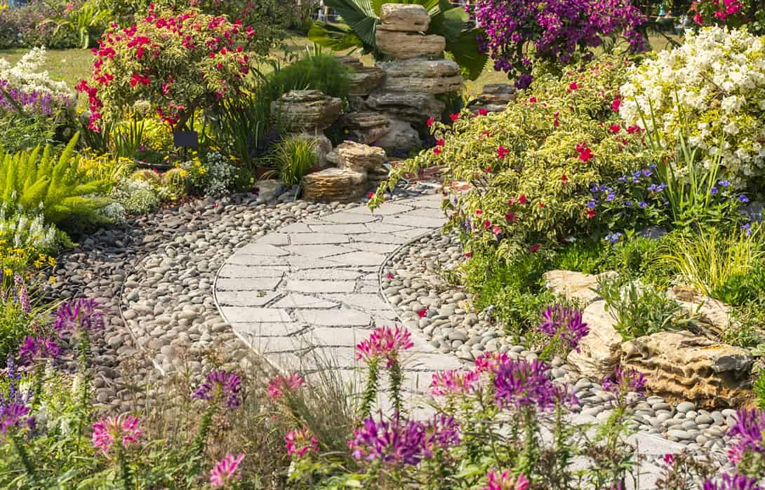 path leading through a garden