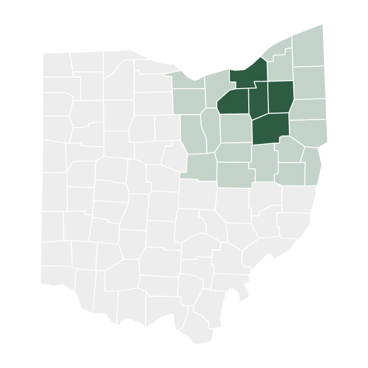 Usa-oh 1 Brothers Grimm territory map highlighting northeast Ohio